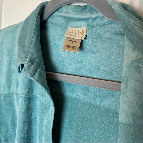 🌟 Turquoise Faux Suede Top - Picture 8 of 12